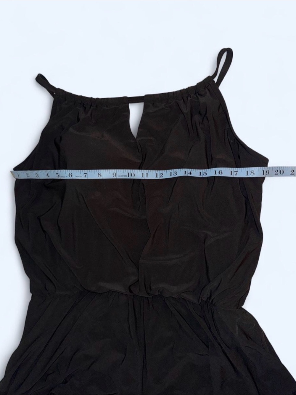 XL Aqua Green swim romper with adjustable straps and ruched detail